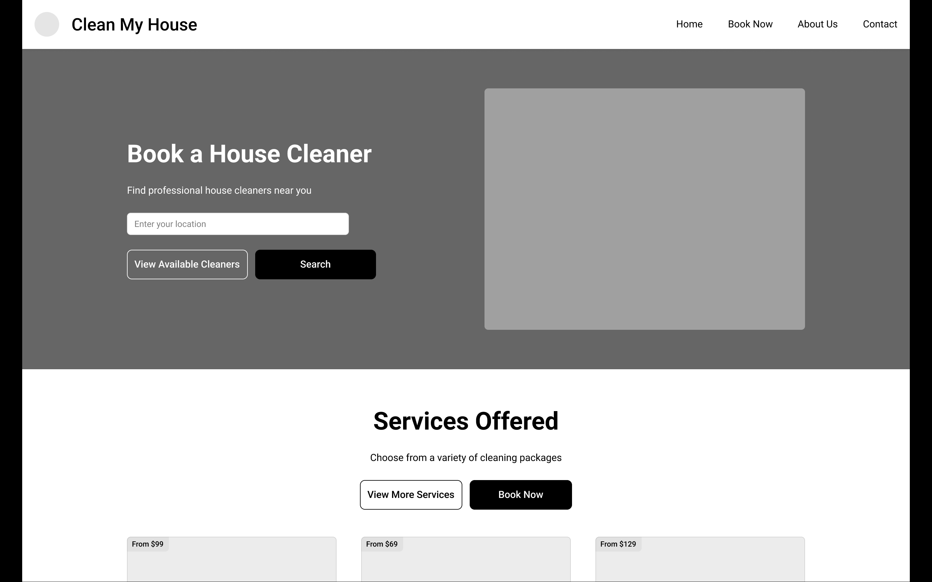 Cleaning Business Website Mockup